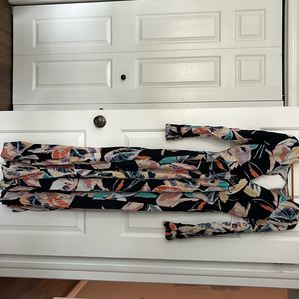 Maaji open back long sleeve maxi dress